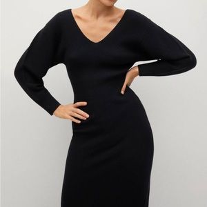 Mango Black Knit Dress (BNWT)